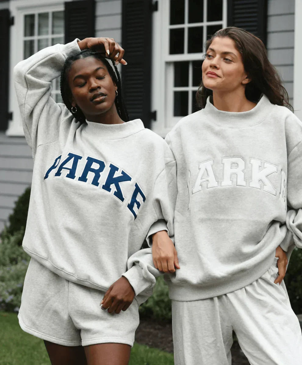 Women's Varsity Lettering Oversized Fleece Sweatshirt