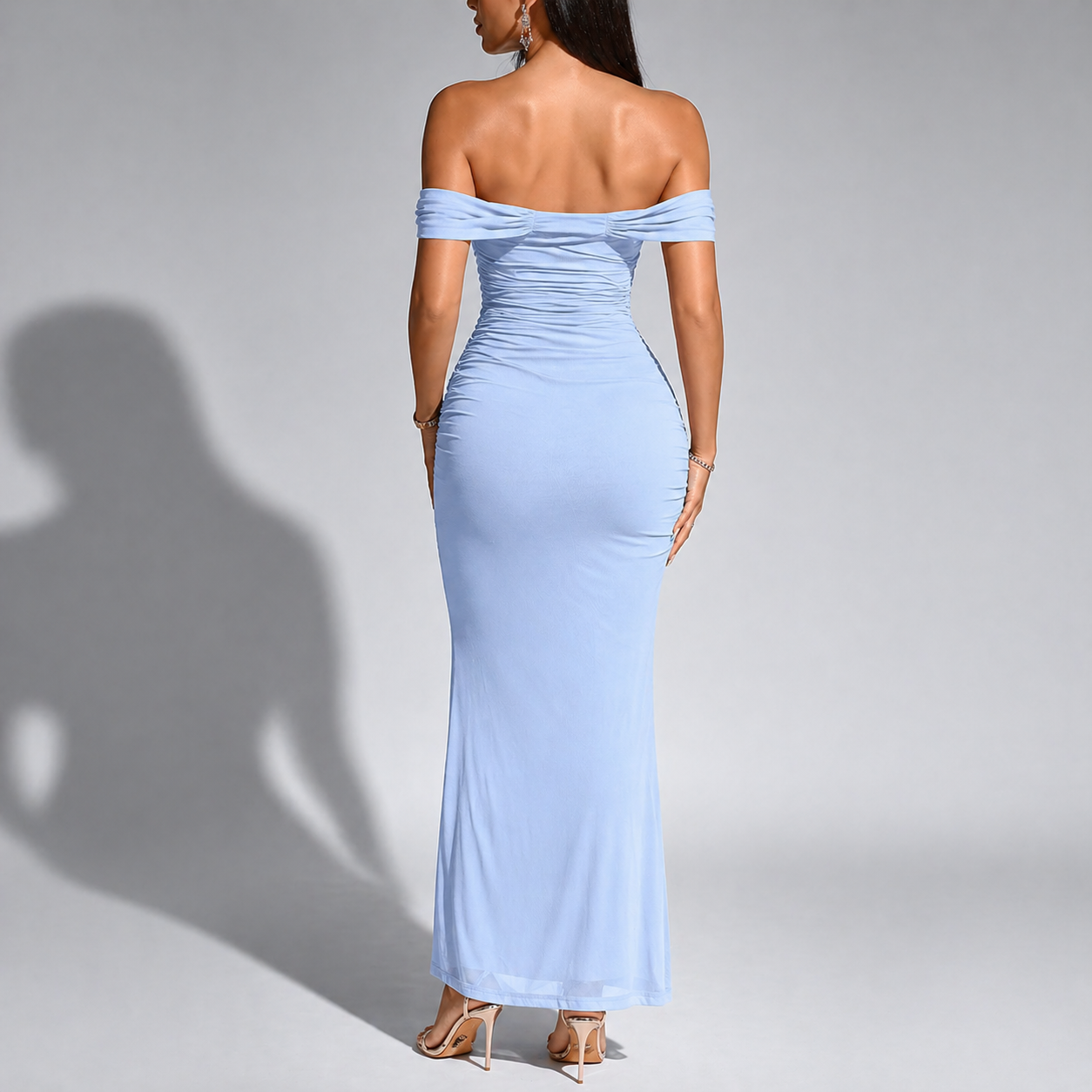 Serena | One-Shoulder Corset Mesh Dress