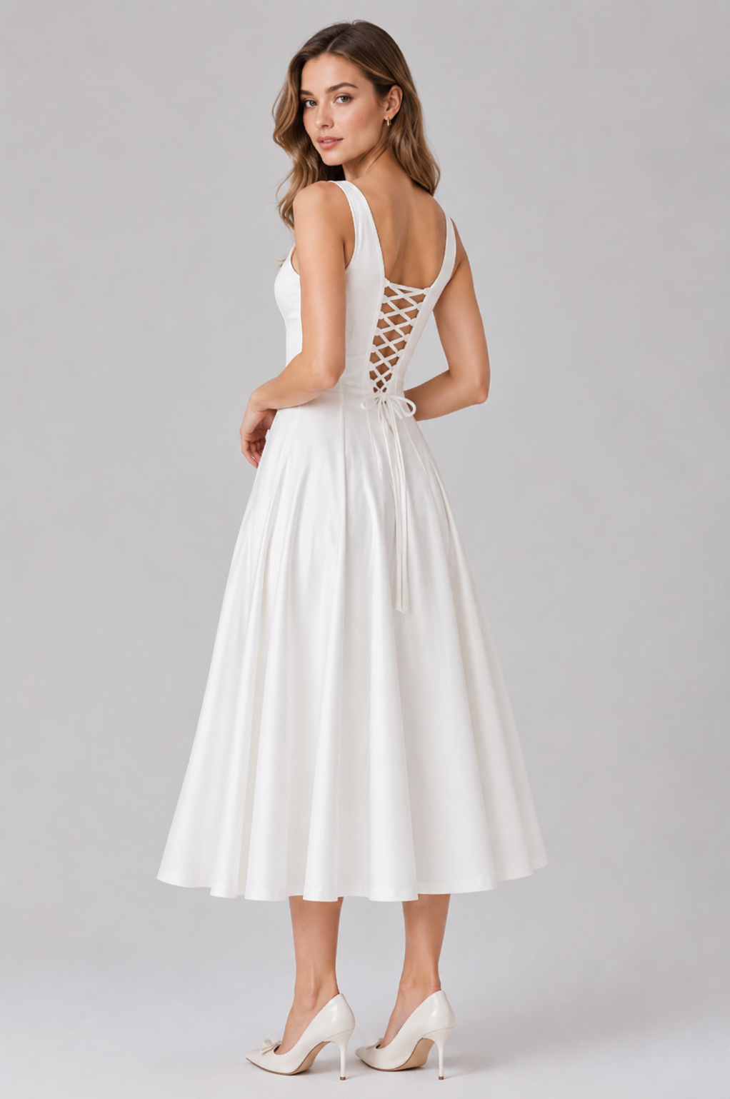 Midy British Elegance A-Line Midi Dress