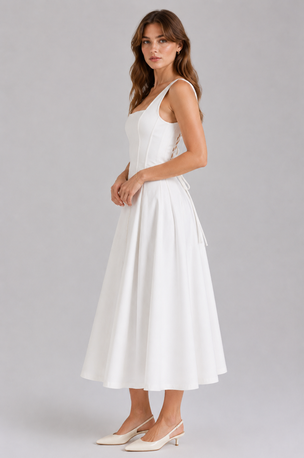 Midy British Elegance A-Line Midi Dress