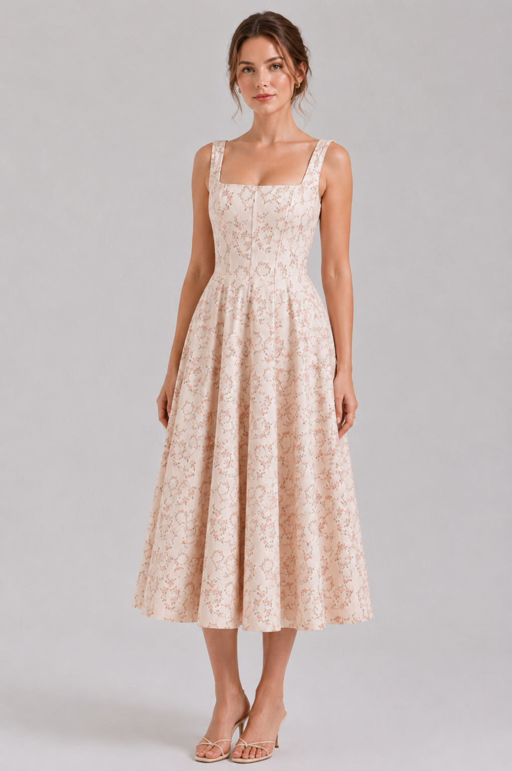 Midy British Elegance A-Line Midi Dress