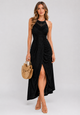 Marya Geometric Lace Halter Midi Dress