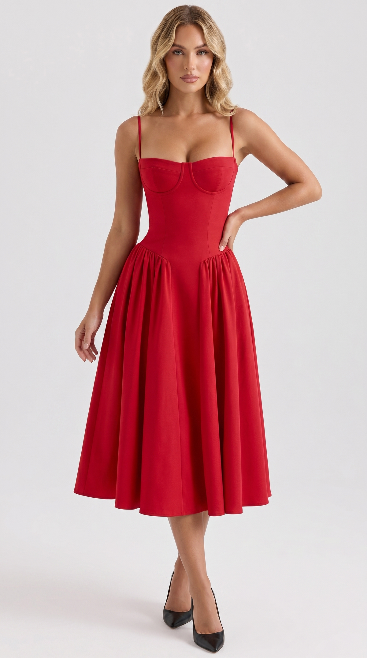 Adelina | Gorsetowa Sukienka Midi